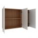 Armario Aereo 3 Portas 120 cm MDP CZ3109 Freijo Branco Tecno Mobili