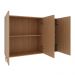 Armario Aereo 3 Portas 120 cm MDP CZ3109 Freijo Tecno Mobili