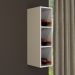 Armario Aereo Adega 3 Nichos 20 cm MDF CZ3318 Branco Tecno Mobili