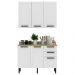 Armario Aereo Balcao Com Tampo MDF 120 cm CZ33 Branco Carvalho Tecno Mobili