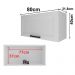 Armario Aereo Basculante 1P 80 cm MDF CZ3316 Branco Tecno Mobili