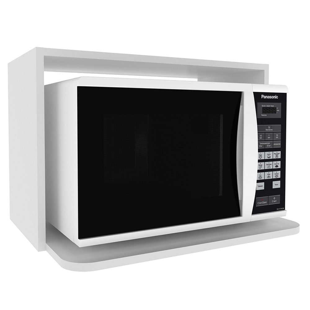 Armario Aereo Nicho Microondas 60 cm MDF CZ3319 Branco Tecno Mobili