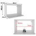 Armario Aereo Nicho Microondas 60 cm MDF CZ3319 Branco Tecno Mobili