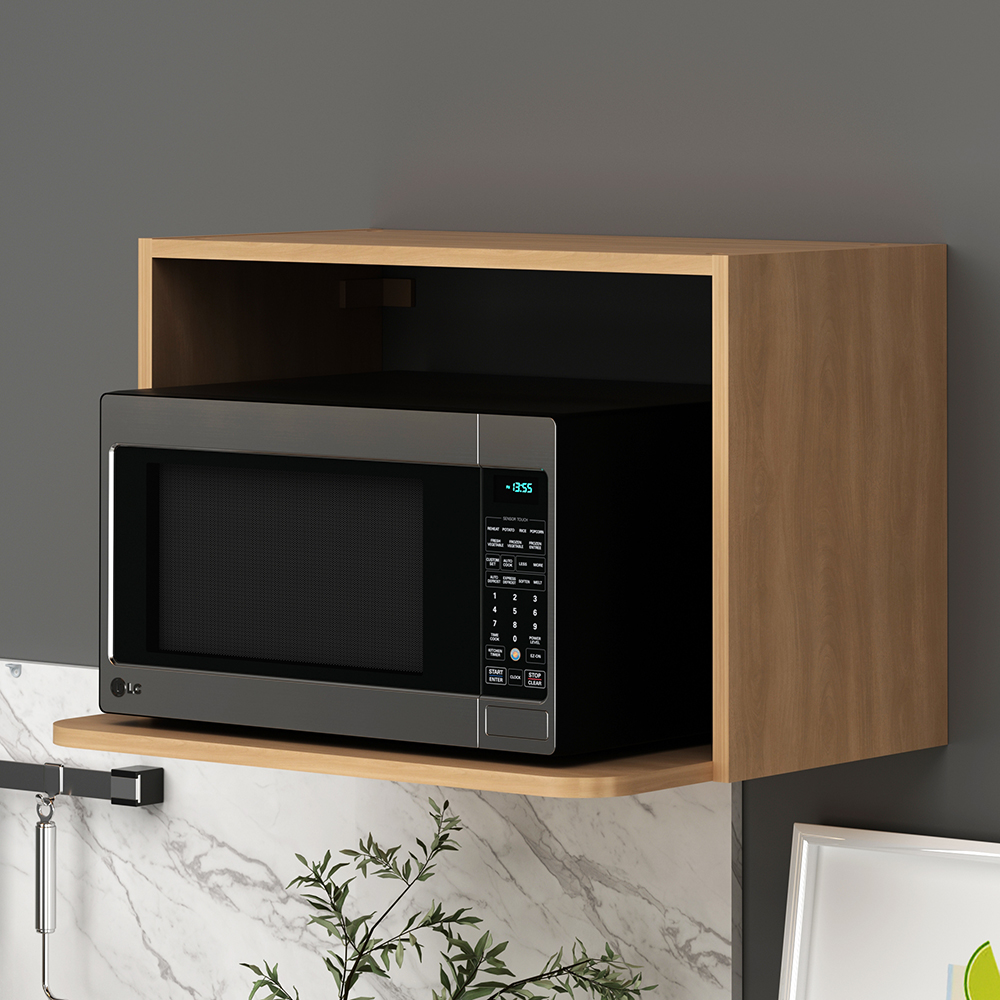 Armario Aereo Nicho Microondas 60 cm MDP CZ3103 Freijo Tecno Mobili