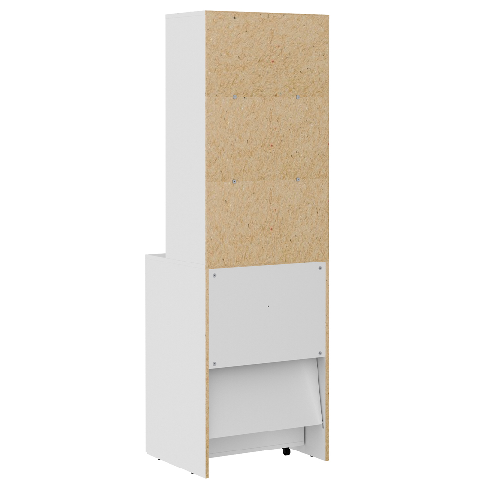 Armario Escrivaninha Multiuso Retratil 5 nicho ME4171 Branco Tecno Mobili