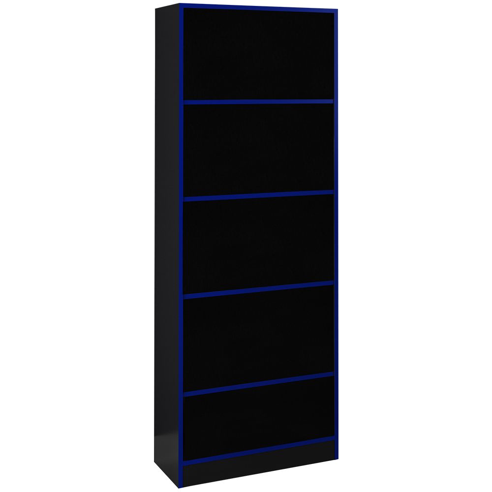Armario Estante Multiuso 5 Prateleira ME4141 Preto Azul Tecno Mobili