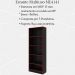 Armario Estante Multiuso 5 Prateleira ME4141 Preto Vermelho Tecno Mobili