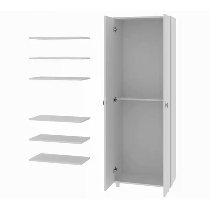 Armario Multiuso 2 Portas 7 Prateleiras AM3108 Branco Tecno Mobili