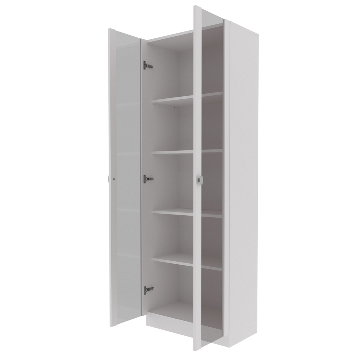 Armario Para Escritorio 2 Portas De Vidro ME4115 Branco Tecno Mobili