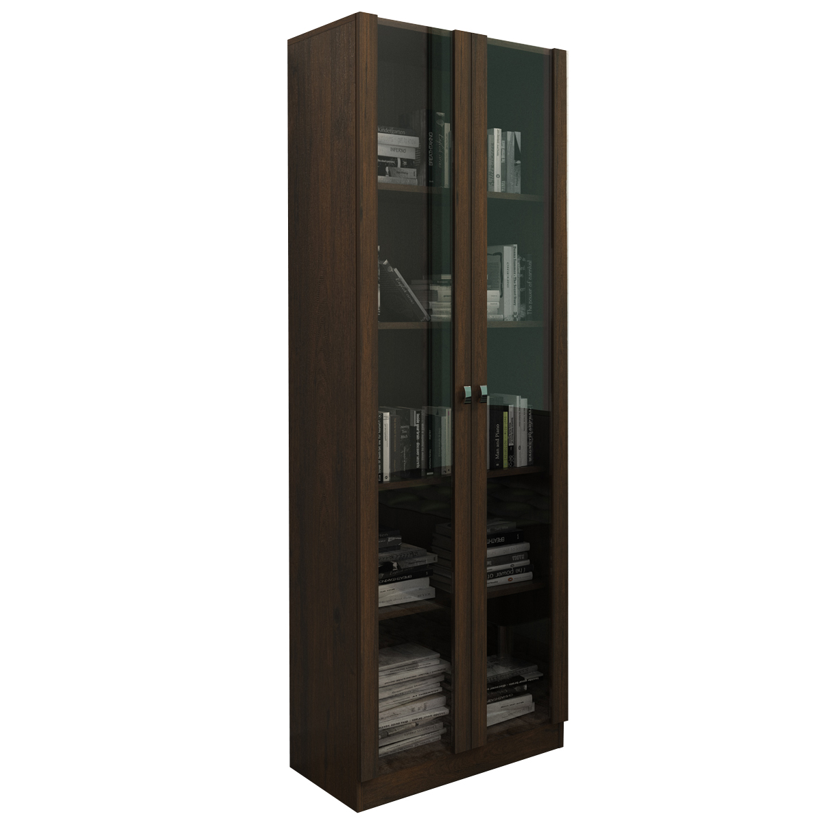Armario Para Escritorio 2 Portas De Vidro ME4115 Rustico Tecno Mobili