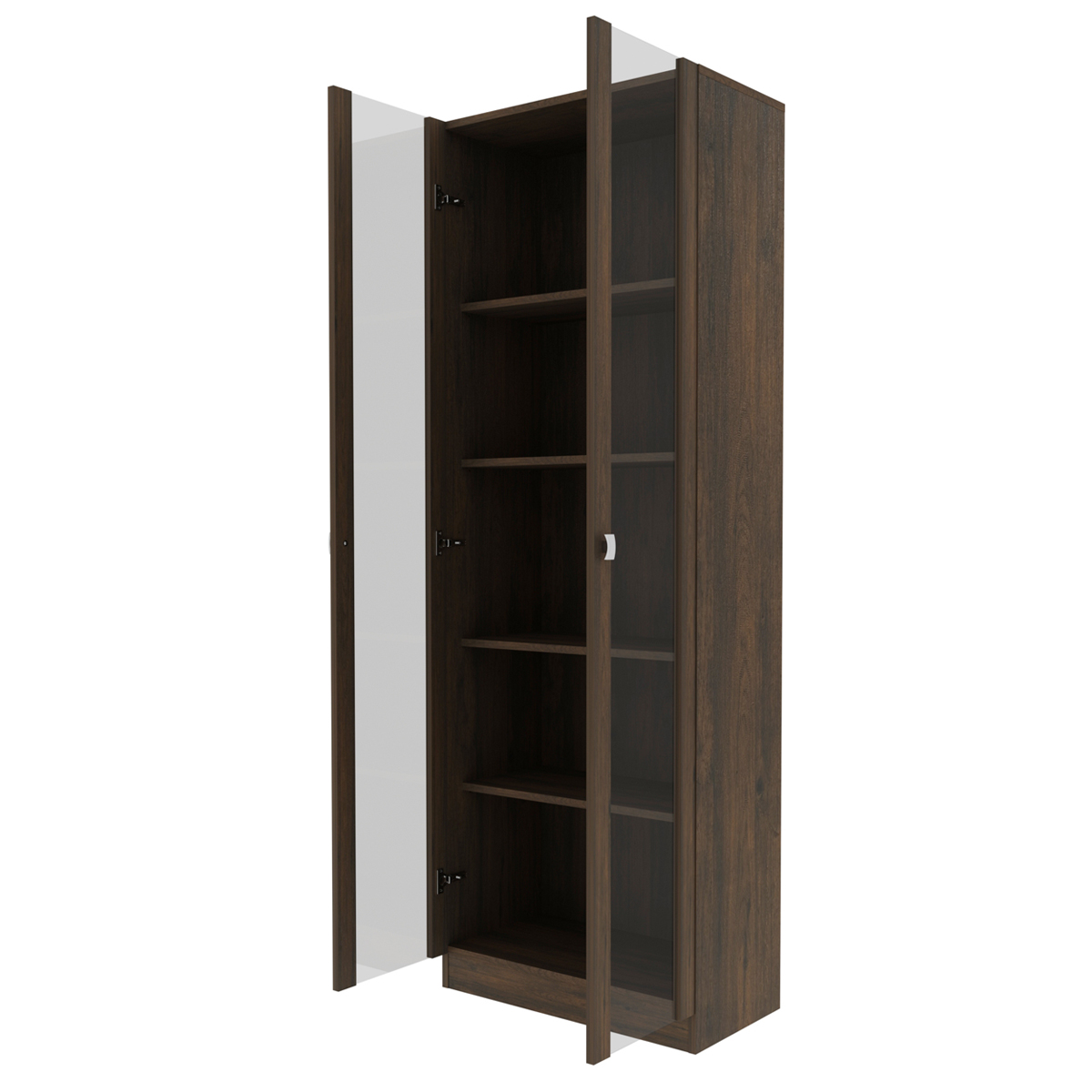 Armario Para Escritorio 2 Portas De Vidro ME4115 Rustico Tecno Mobili