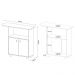 Balcão Com Tábua de Passar 2 Portas TP3050 Branco - Tecno Mobili