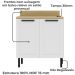 Balcão Com Tampo 80 cm 2 Portas MDF Branco Tecno Mobili