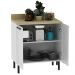 Balcão Com Tampo 80 cm 2 Portas MDF Branco Tecno Mobili