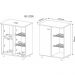 Balcão Fruteira 01 Porta BF3205 Branco - Tecno Mobili