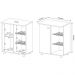 Balcão Fruteira 1 Porta BF3205 Branco - Tecno Mobili