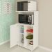 Balcão Fruteira 1 Porta BF3207 Branco - Tecno Mobili