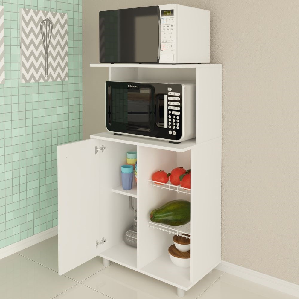 Balcão Fruteira 1 Porta BF3207 Branco - Tecno Mobili