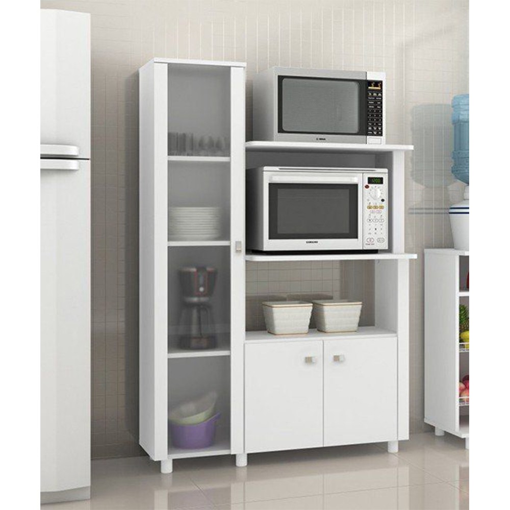 Balcão Multiuso 03 Portas BL3304 Branco - Tecno Mobili