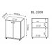 Balcão Multiuso 2 Portas BL3300 Branco Tecno Mobili