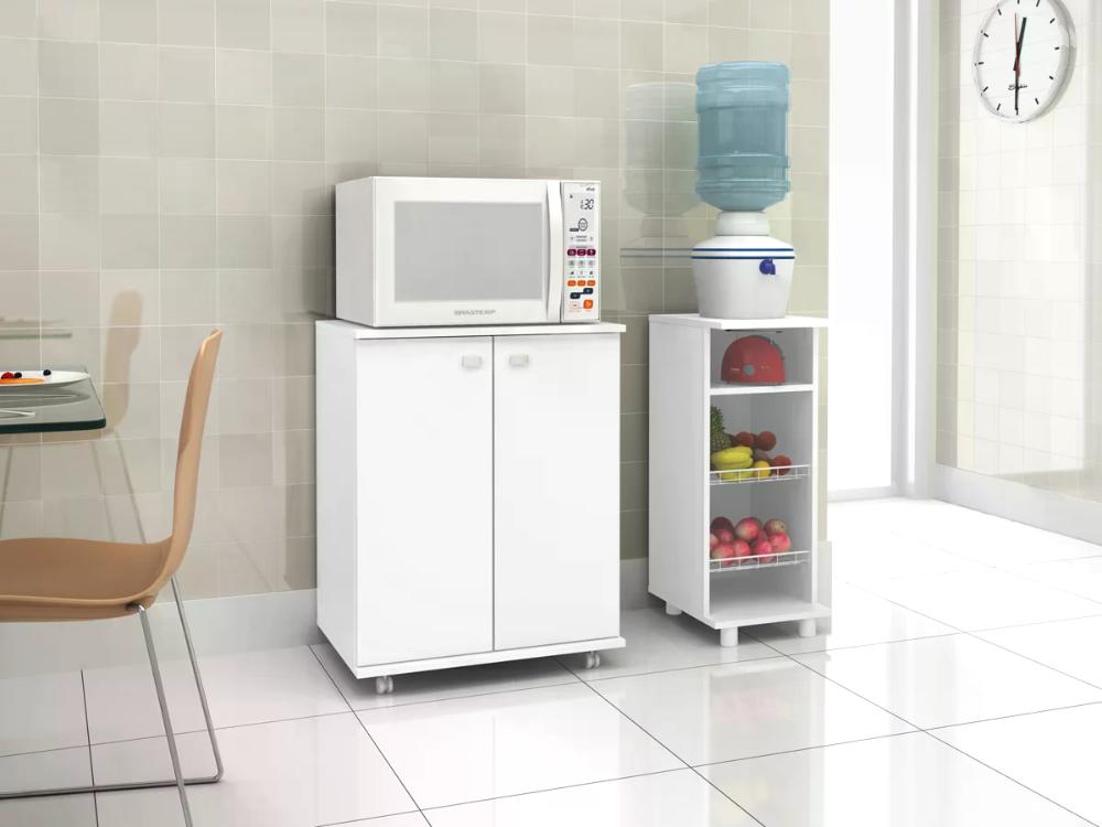 Balcão Multiuso 2 Portas BL3300 Branco Tecno Mobili