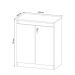 Balcão Para Escritório 2 Portas ME4149 Nogal - Tecno Mobili