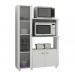 Balcão Para Forno E Microondas 03 Portas BL3304 Branco Tecno Mobili