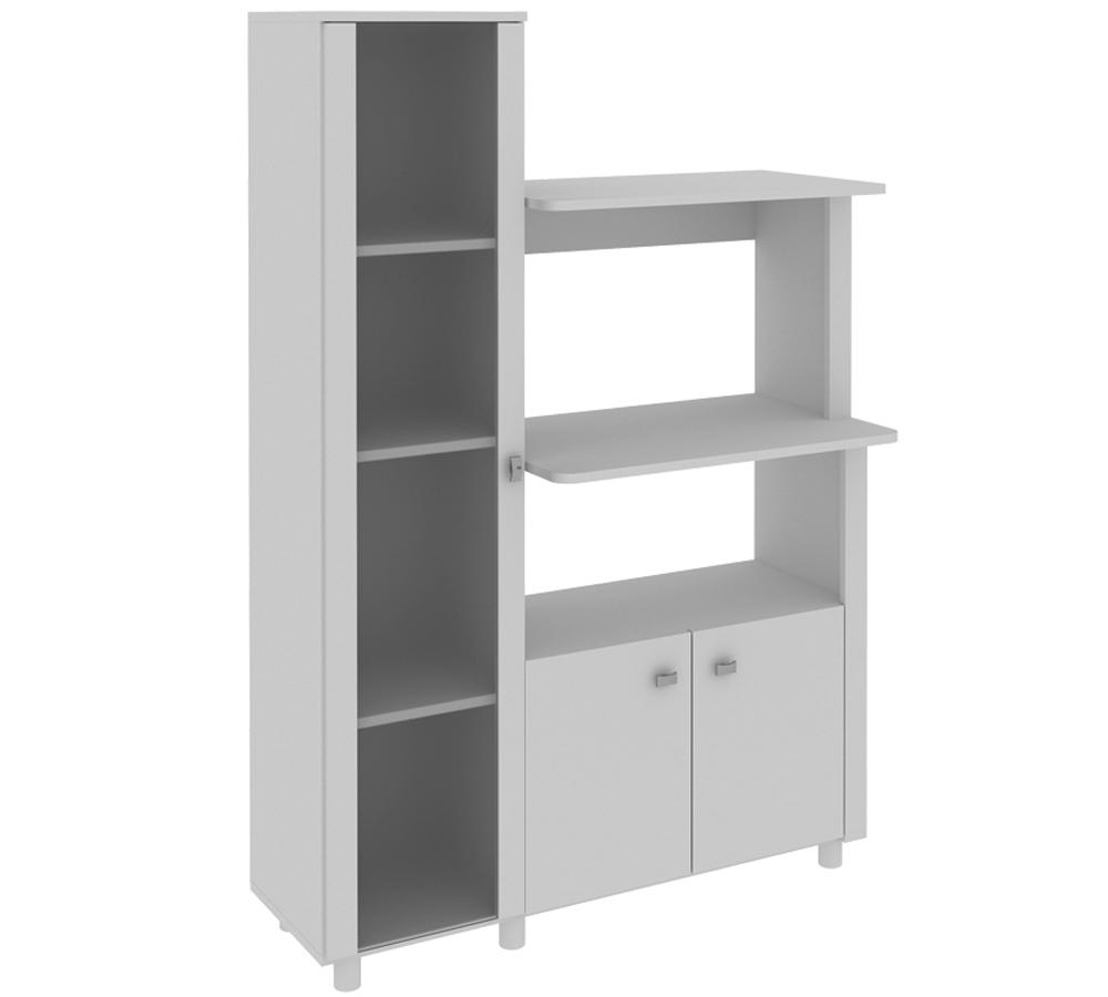 Balcão Para Forno E Microondas 03 Portas BL3304 Branco Tecno Mobili