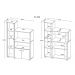 Balcão Para Forno E Microondas 03 Portas BL3304 Branco Tecno Mobili