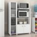 Balcão Para Forno E Microondas 03 Portas BL3304 Branco Tecno Mobili