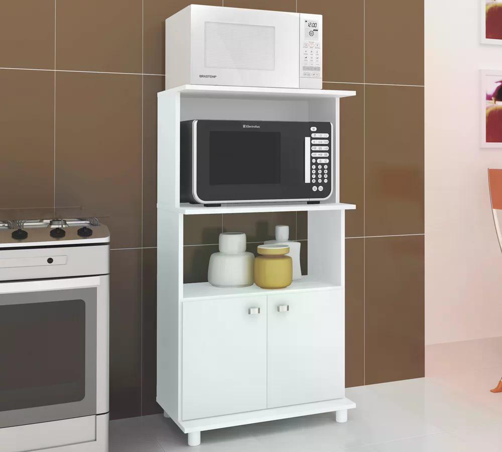 Balcão Para Forno e Microondas BL3301 Branco Tecno Mobili