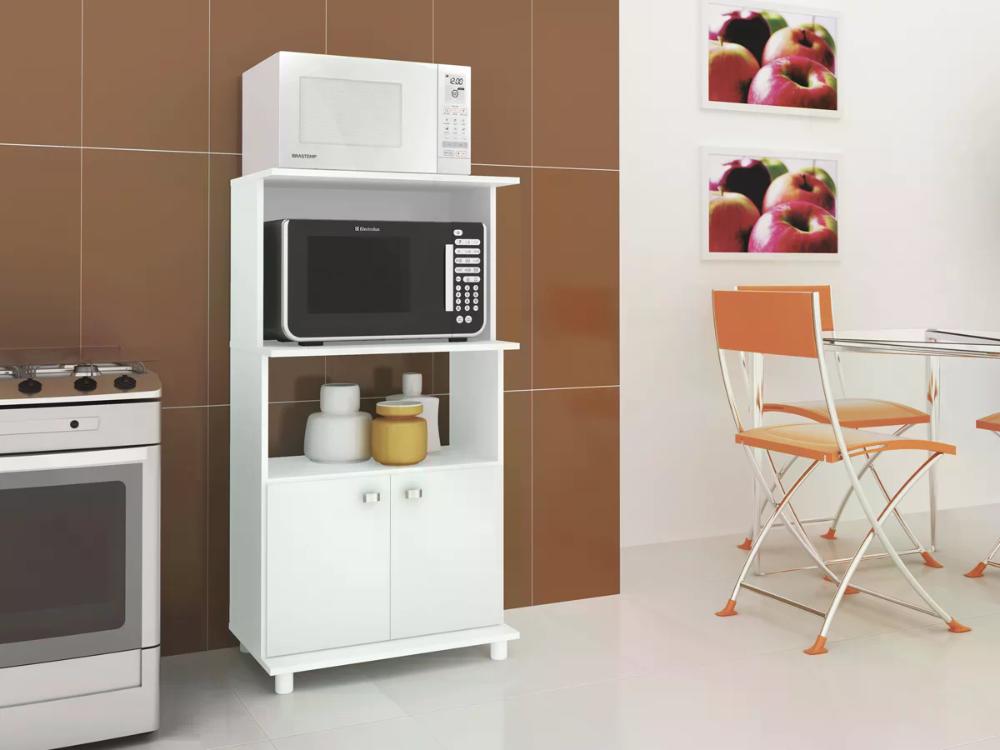 Balcão Para Forno e Microondas BL3301 Branco Tecno Mobili
