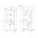 Balcão com 02 Portas BL3305 Branco - Tecno Mobili