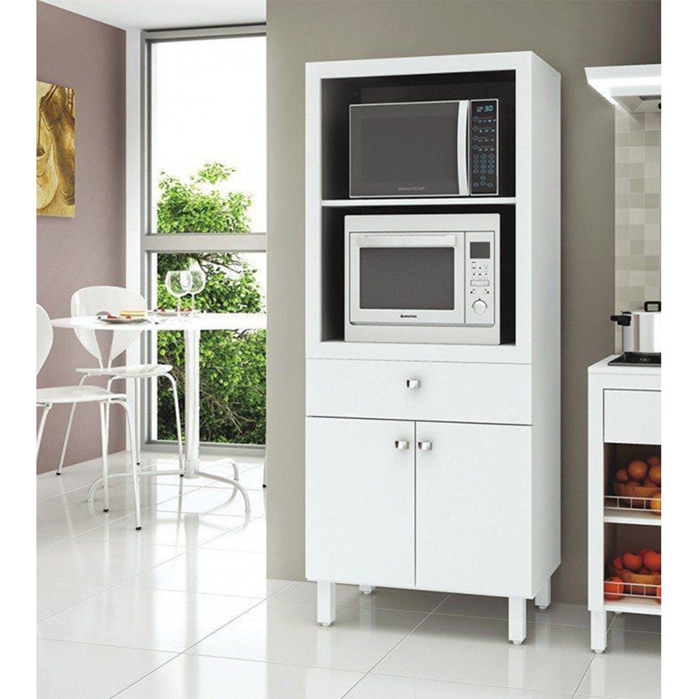 Balcão com 02 Portas BL3305 Branco - Tecno Mobili