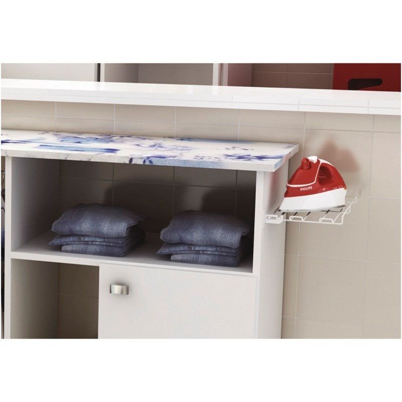 Balcão com Tábua de Passar 01 Porta TP3010 Branco - Tecno Mobili