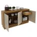Balcao Buffet 03 Portas 160cm BB2611 Natural Palha Tecno Mobili