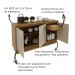 Balcao Buffet 03 Portas 160cm BB2611 Natural Palha Tecno Mobili