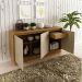 Balcao Buffet 03 Portas 160cm BB2611 Natural Palha Tecno Mobili
