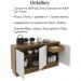 Balcao Buffet 3 Portas 160 cm BB2610 Natural Off White Tecno Mobili