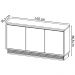 Balcao Buffet 3 Portas 160 cm BB2610 Natural Off White Tecno Mobili