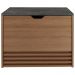 Balcao Gabinete 1 Gaveta Ripada BN3613 Amendoa Marmore Lunar Tecno Mobili