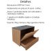 Balcao Gabinete 1 Gaveta Ripada BN3613 Amendoa Marmore Lunar Tecno Mobili