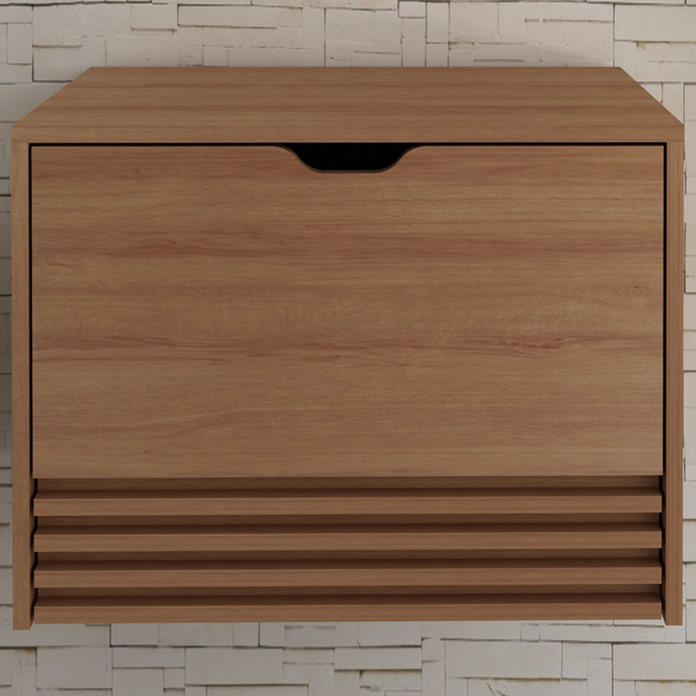 Balcao Gabinete 1 Gaveta Ripada BN3613 Amendoa Tecno Mobili