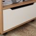 Balcao Gabinete 60 cm 1 Gaveta e 4 Rodizios BN3647 Amendoa Branco Tecno Mobili