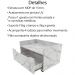 Balcao Gabinete 60 cm 1 Gaveta e 4 Rodizios BN3647 Marmore Branco Tecno Mobili