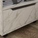 Balcao Gabinete 60 cm 1 Gaveta e 4 Rodizios BN3647 Marmore Branco Tecno Mobili