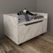 Balcao Gabinete 60 cm 1 Gaveta e 4 Rodizios BN3647 Marmore Branco Tecno Mobili