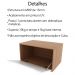 Balcao Gabinete 60 cm 1 Porta Basculante BN3646 Amendoa Branco Tecno Mobili