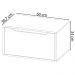 Balcao Gabinete 60 cm 1 Porta Basculante BN3646 Amendoa Branco Tecno Mobili