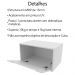 Balcao Gabinete 60 cm 1 Porta Basculante BN3646 Branco Tecno Mobili